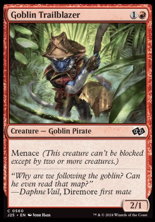 (560) Magic The Gathering Foundations Jumpstart Single: Goblin Trailblazer Common