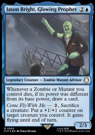 (560) Magic The Gathering Universes Beyond: Fallout: Extras Single: Jason Bright, Glowing Prophet (V.2) Rare