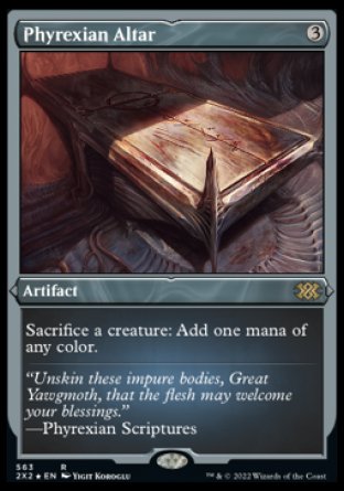 (563) Magic The Gathering Double Masters 2022: Extras Single: Phyrexian Altar (V.2) Holo Rare