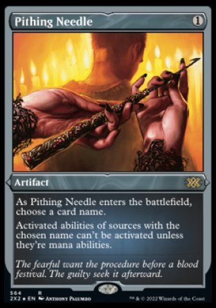 (564) Magic The Gathering Double Masters 2022: Extras Single: Pithing Needle (V.2) Holo Rare