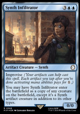(568) Magic The Gathering Universes Beyond: Fallout: Extras Single: Synth Infiltrator (V.2) Holo Rare