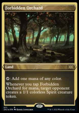 (571) Magic The Gathering Double Masters 2022: Extras Single: Forbidden Orchard (V.2) Holo Rare