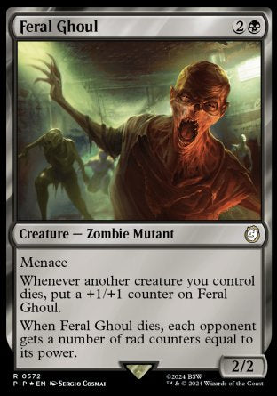 (572) Magic The Gathering Universes Beyond: Fallout: Extras Single: Feral Ghoul (V.2) Rare