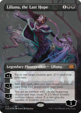 (573) Magic The Gathering Double Masters 2022: Extras Single: Liliana, the Last Hope (V.3) Holo Mythic