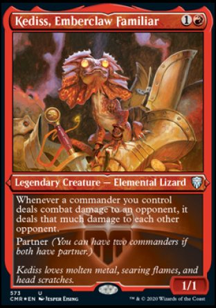 (573/361) Magic The Gathering Commander Legends: Extras Single: Kediss, Emberclaw Familiar Holo Uncommon