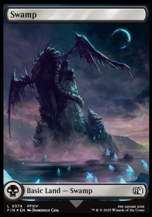 (574) Magic The Gathering Magic: The Gathering - FINAL FANTASY: Extras Single: Swamp Land