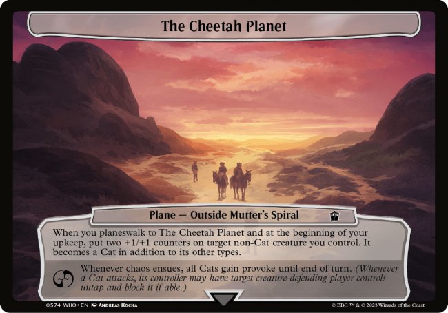 (574) Magic The Gathering Universes Beyond: Doctor Who Single: The Cheetah Planet Common