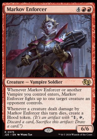 (575) Magic The Gathering Foundations Jumpstart Single: Markov Enforcer Rare