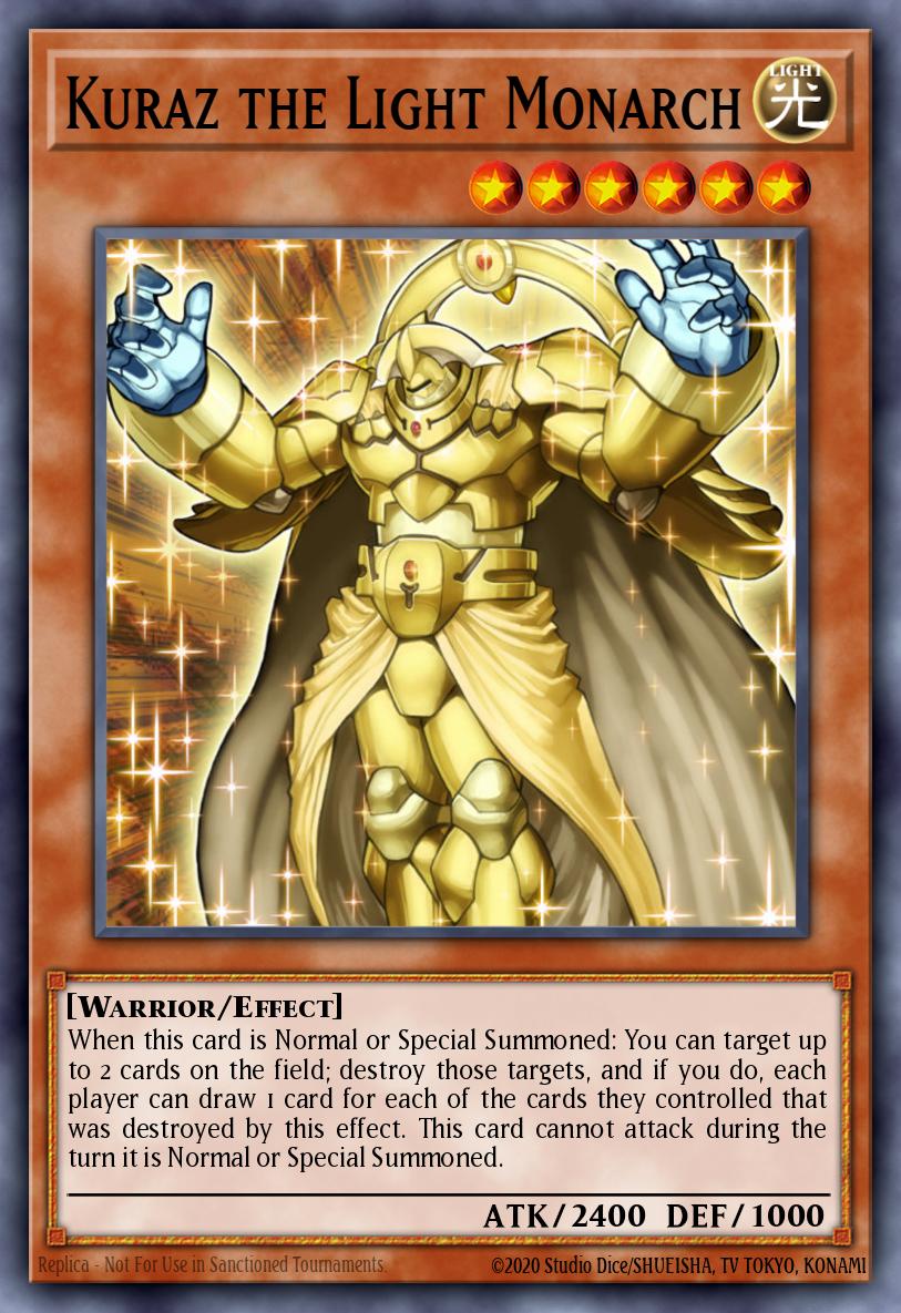 (SE1) YuGiOh TCG LODT: Light of Destruction Single: Kuraz the Light Monarch Super Rare