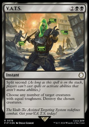 (578) Magic The Gathering Universes Beyond: Fallout: Extras Single: V.A.T.S. (V.2) Holo Rare