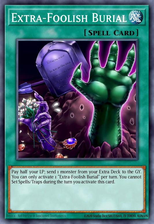 (055) YuGiOh TCG MAGO: Maximum Gold Single: Extra-Foolish Burial  Rare