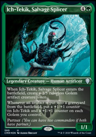 (580/361) Magic The Gathering Commander Legends: Extras Single: Ich-Tekik, Salvage Splicer Holo Uncommon