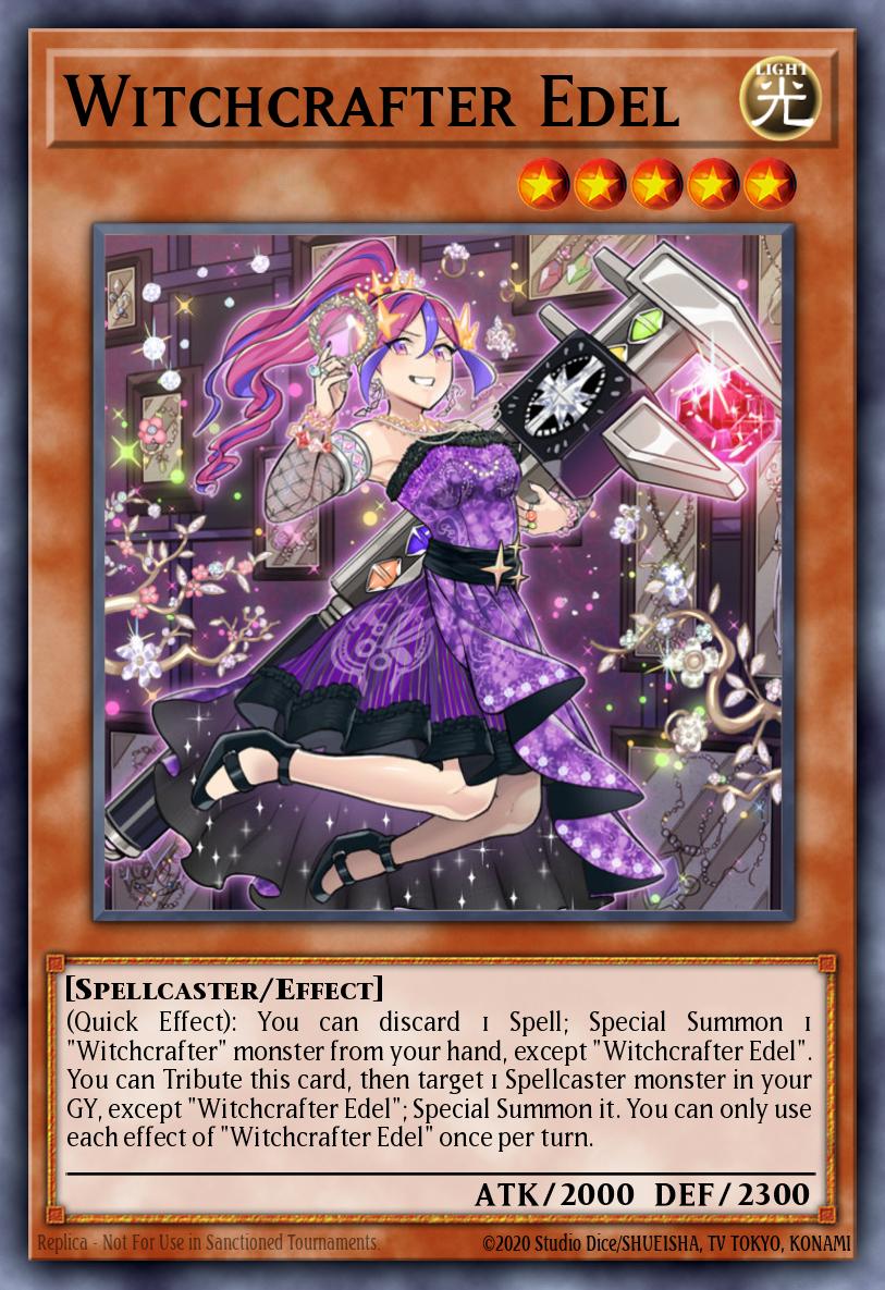 (222) YuGiOh TCG MP20: 2020 Tin of Lost Memories Mega Pack Single: Witchcrafter Edel Secret Rare