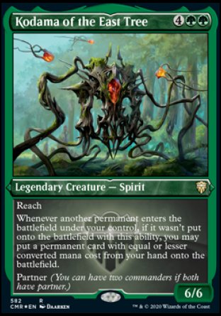 (582/361) Magic The Gathering Commander Legends: Extras Single: Kodama of the East Tree Holo Rare