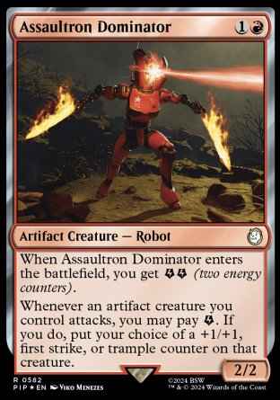 (582) Magic The Gathering Universes Beyond: Fallout: Extras Single: Assaultron Dominator (V.2) Rare