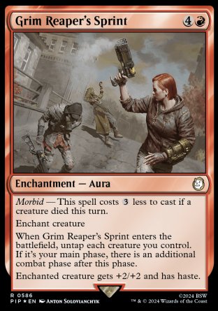 (586) Magic The Gathering Universes Beyond: Fallout: Extras Single: Grim Reaper's Sprint (V.2) Rare