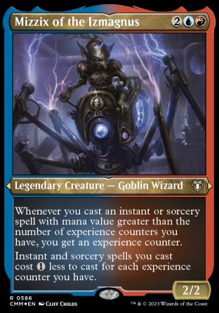 (586) Magic The Gathering Commander Masters: Extras Single: Mizzix of the Izmagnus Holo Rare