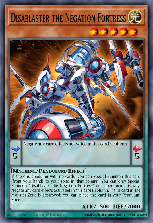 (026) YuGiOh TCG INFO: The Infinite Forbidden Single: Disablaster the Negation Fortress (V.2 - Quarter Century Secret Rare)  Quarter Century Secret Rare