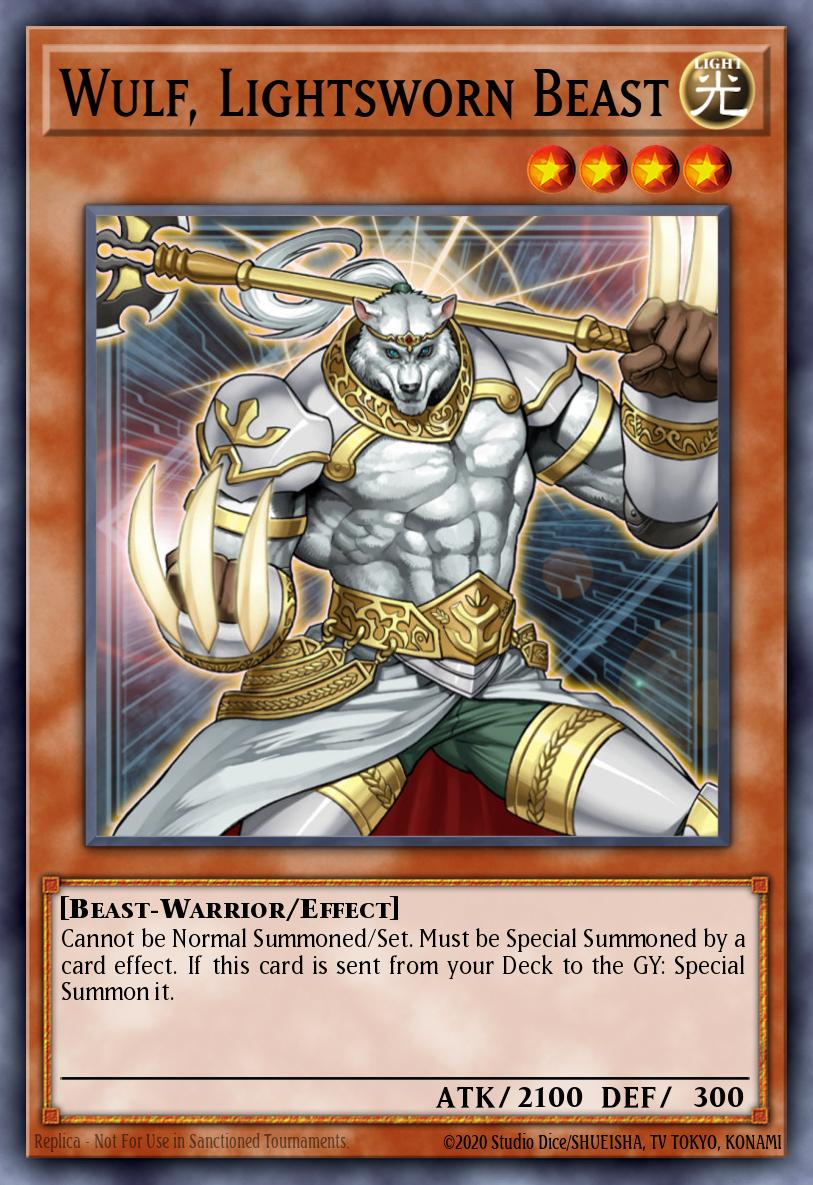 (023) YuGiOh TCG LODT: Light of Destruction Single: Wulf, Lightsworn Beast (V.1 - Super Rare) Super Rare