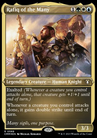 (589) Magic The Gathering Commander Masters: Extras Single: Rafiq of the Many Holo Rare