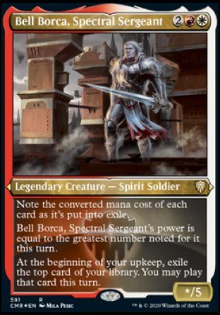 (591/361) Magic The Gathering Commander Legends: Extras Single: Bell Borca, Spectral Sergeant Holo Rare