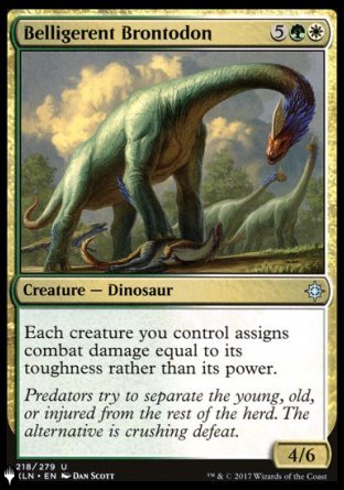 (218) Magic The Gathering The List Single: Belligerent Brontodon Uncommon