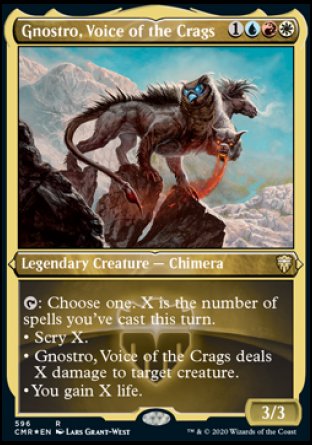 (596/361) Magic The Gathering Commander Legends: Extras Single: Gnostro, Voice of the Crags Holo Rare