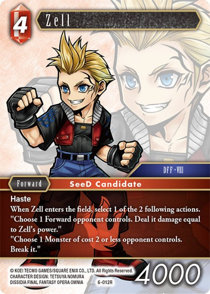 (012) Final Fantasy TCG Opus VI Single: Zell (6-012) Rare