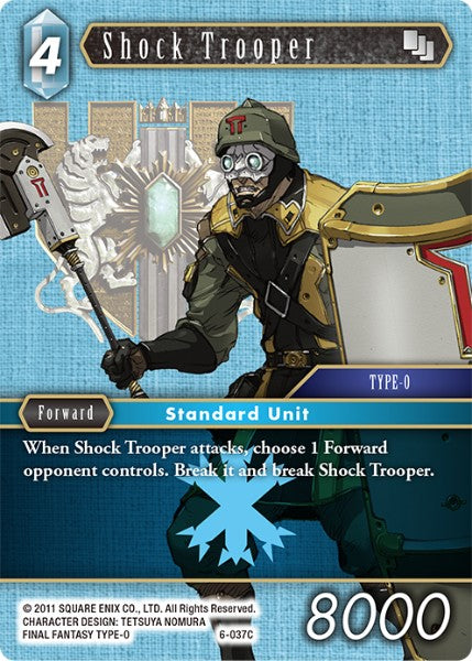 (037) Final Fantasy TCG Opus VI Single: Shock Trooper (6-037) Holo Common