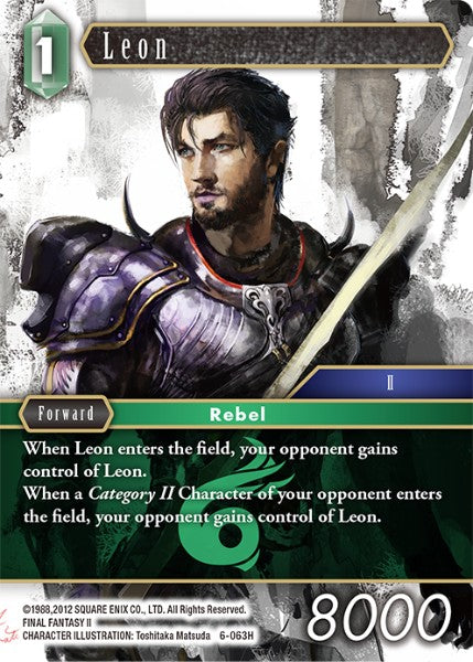 (063) Final Fantasy TCG Opus VI Single: Leon (6-063) Hero