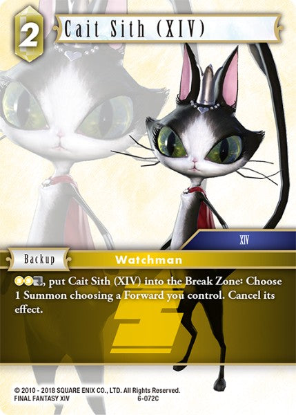 (072) Final Fantasy TCG Opus VI Single: Cait Sith (XIV) (6-072) Common