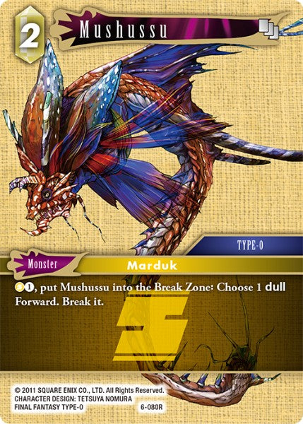 (080) Final Fantasy TCG Opus VI Single: Mushussu (6-080) Holo Rare
