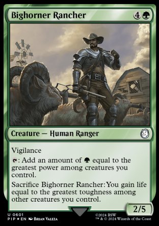 (601) Magic The Gathering Universes Beyond: Fallout: Extras Single: Bighorner Rancher Uncommon