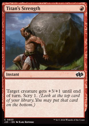 (603) Magic The Gathering Foundations Jumpstart Single: Titan's Strength Common