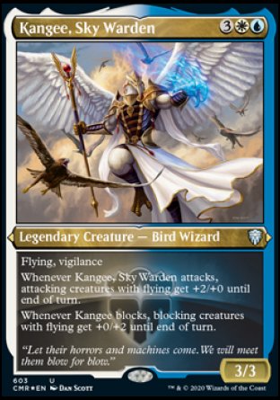 (603/361) Magic The Gathering Commander Legends: Extras Single: Kangee, Sky Warden Uncommon