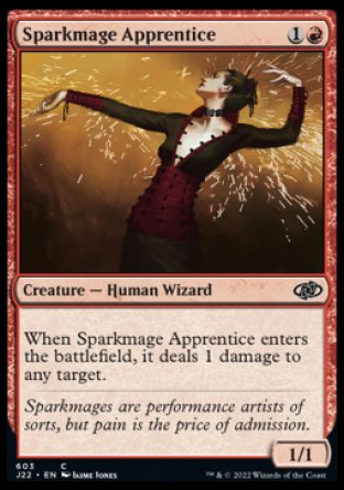 (603) Magic The Gathering Jumpstart 2022 Single: Sparkmage Apprentice Common