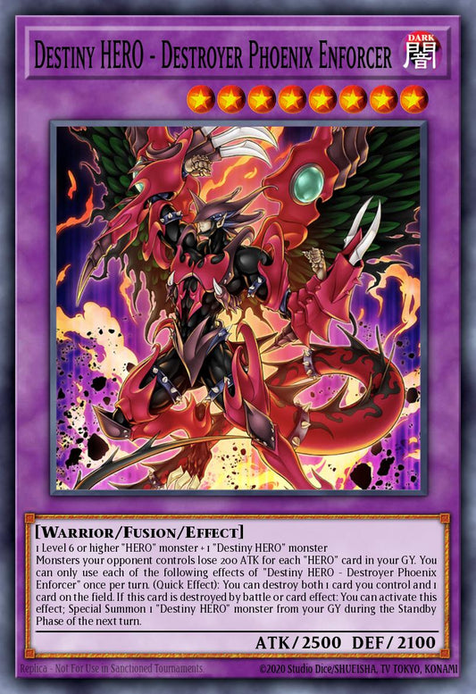 (273) YuGiOh TCG MP25: 2025 Mega-Pack Tin Single: Destiny HERO - Destroyer Phoenix Enforcer  Ultra Rare