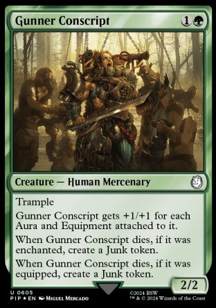(605) Magic The Gathering Universes Beyond: Fallout: Extras Single: Gunner Conscript Uncommon