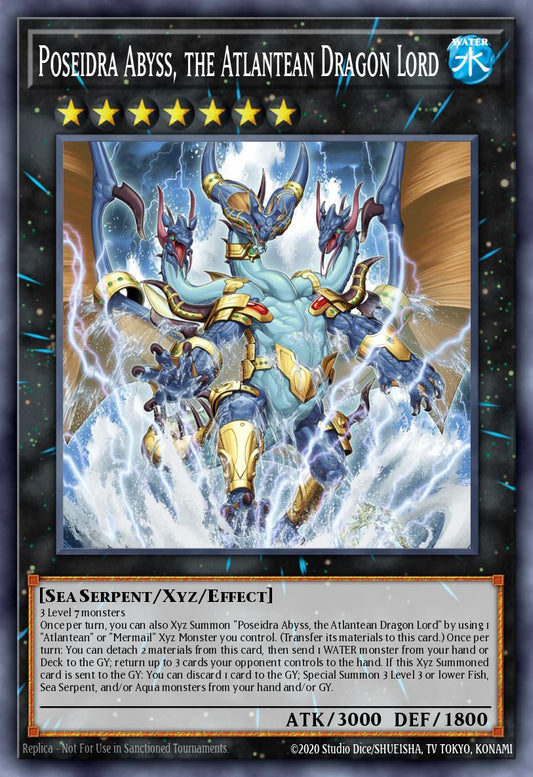 (108) YuGiOh TCG MP25: 2025 Mega-Pack Tin Single: Poseidra Abyss, the Atlantean Dragon Lord  Secret Rare