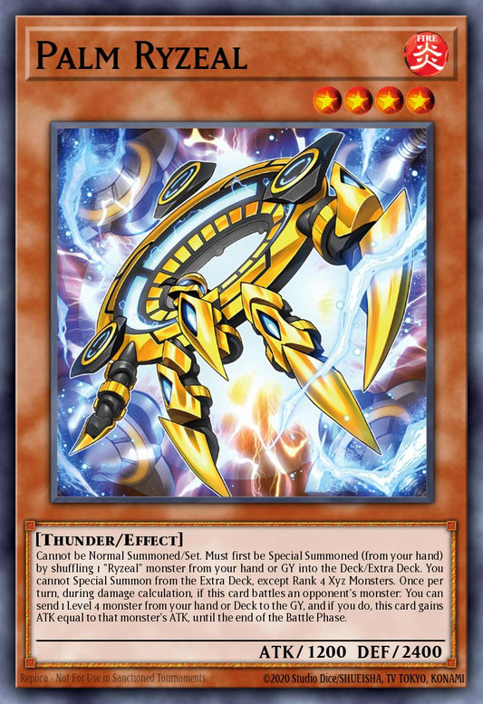 (438) YuGiOh TCG MP25: 2025 Mega-Pack Tin Single: Palm Ryzeal  Common