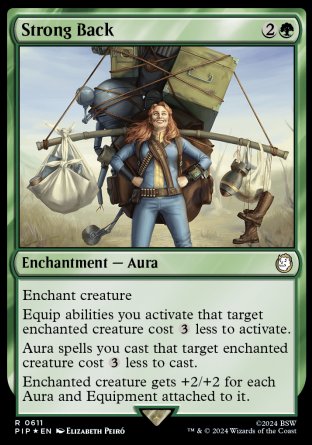 (611) Magic The Gathering Universes Beyond: Fallout: Extras Single: Strong Back (V.2) Holo Rare