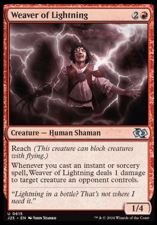(615) Magic The Gathering Foundations Jumpstart Single: Weaver of Lightning Uncommon