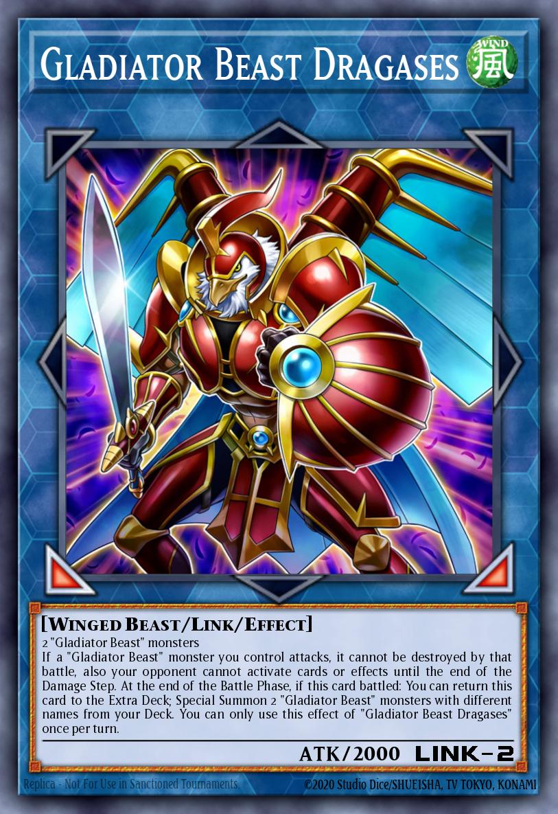 (150) YuGiOh TCG MP19: 2019 Gold Sarcophagus Tin Mega Pack Single: Gladiator Beast Dragases Common