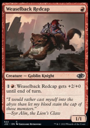 (622) Magic The Gathering Jumpstart 2022 Single: Weaselback Redcap Common