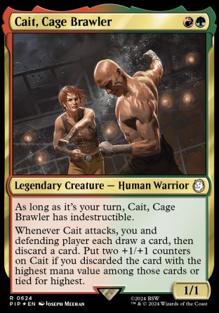 (624) Magic The Gathering Universes Beyond: Fallout: Extras Single: Cait, Cage Brawler (V.2) Rare