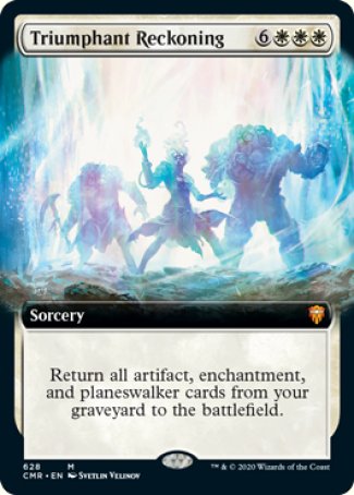 (628/361) Magic The Gathering Commander Legends: Extras Single: Triumphant Reckoning Holo Mythic