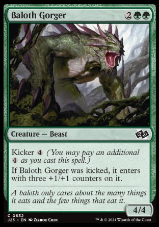 (632) Magic The Gathering Foundations Jumpstart Single: Baloth Gorger Common