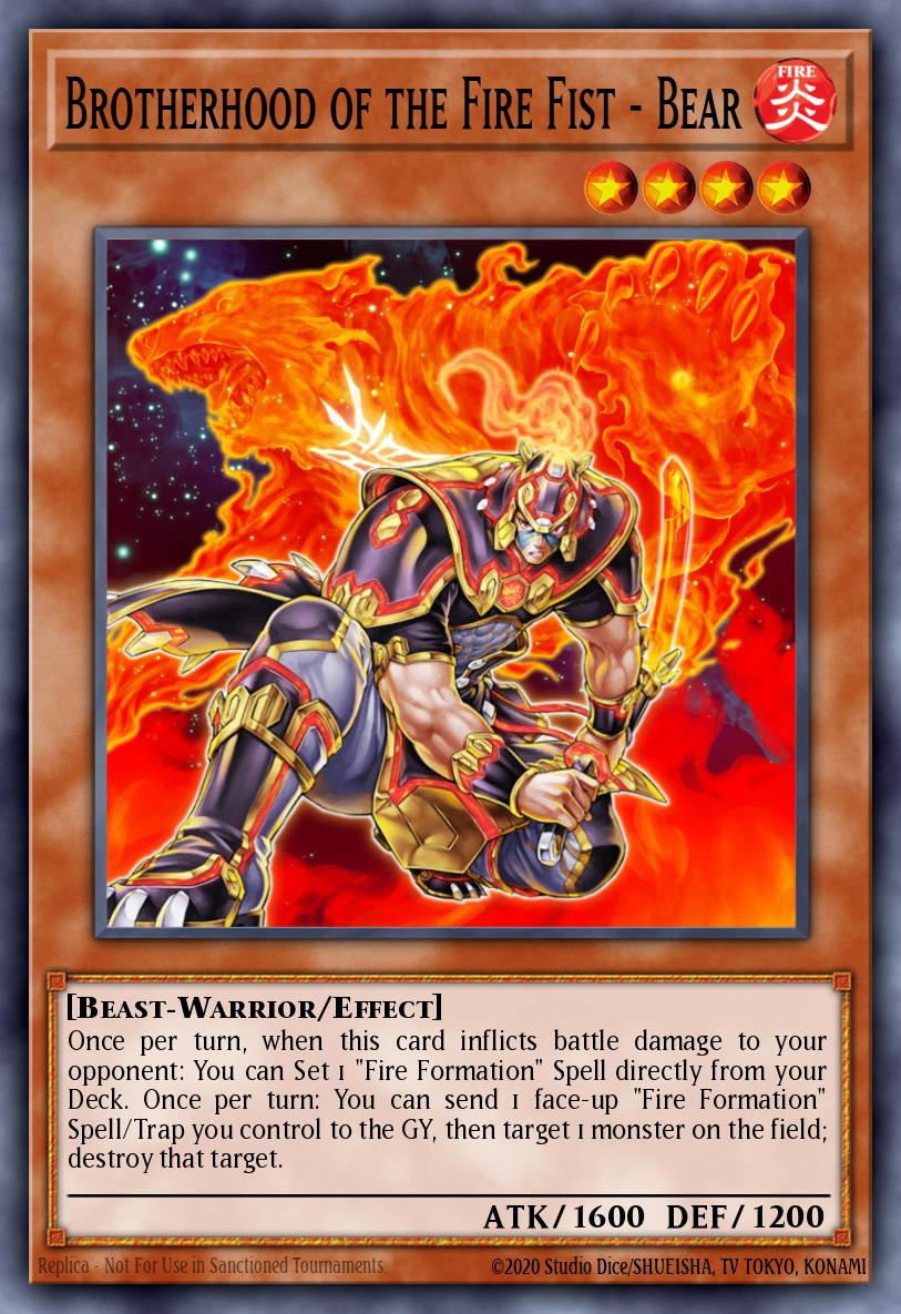 (198) YuGiOh TCG RA04: Quarter Century Stampede Single: Brotherhood of the Fire Fist - Bear (V.1 - Platinum Secret Rare) Platinum Secret Rare