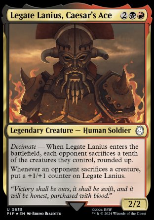 (635) Magic The Gathering Universes Beyond: Fallout: Extras Single: Legate Lanius, Caesar's Ace Holo Uncommon