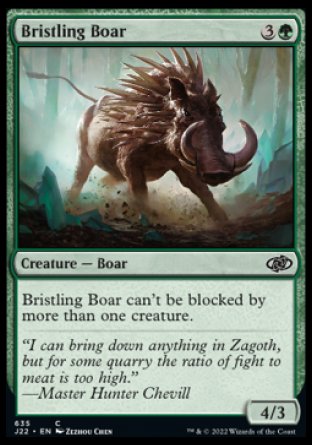 (635) Magic The Gathering Jumpstart 2022 Single: Bristling Boar Common